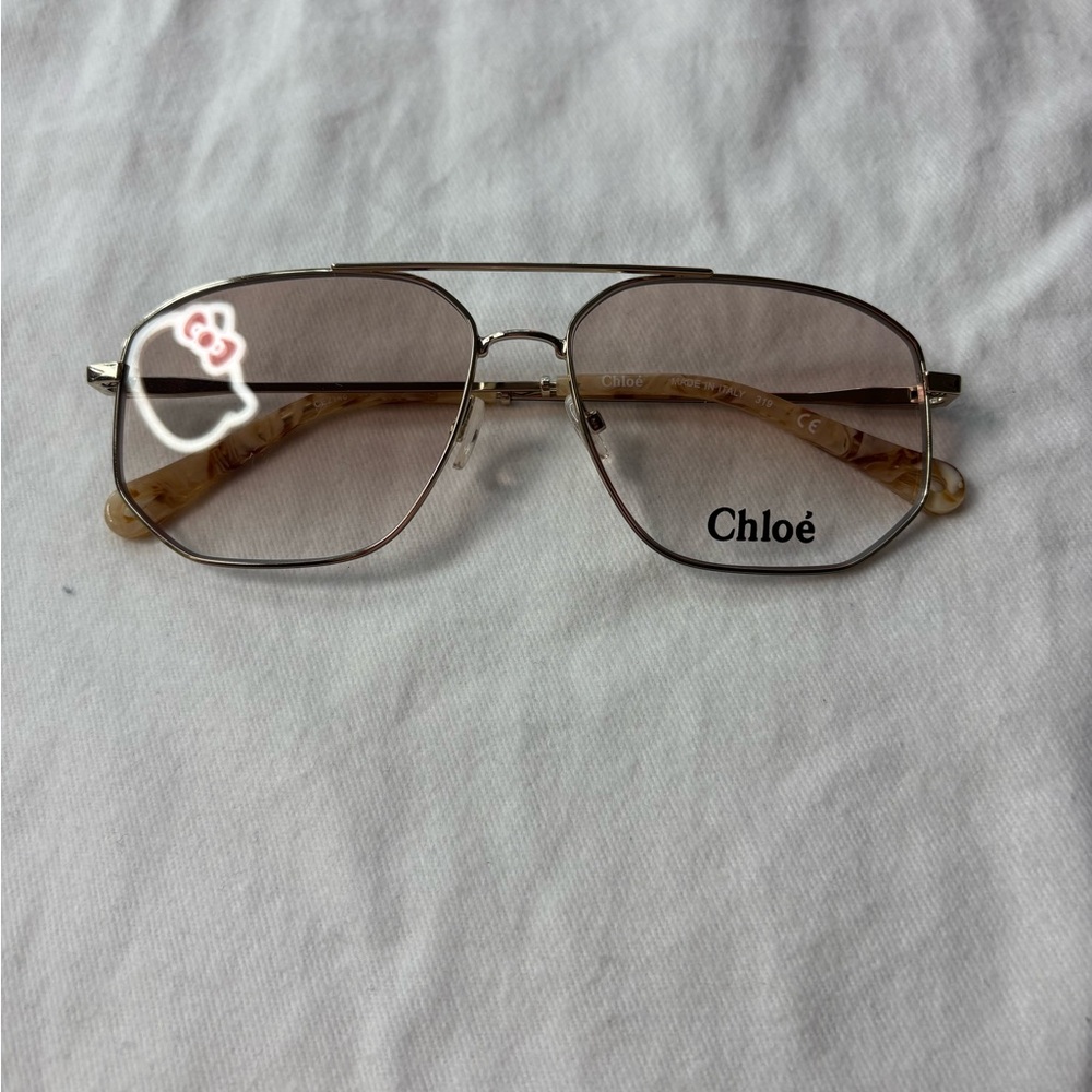 Chloé Gold Aviator Glasses